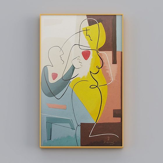 Abstract Line Character Painting 3D model