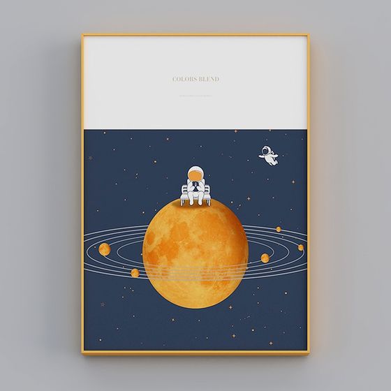 Moonlit Astronaut 3D model for Creative Projects