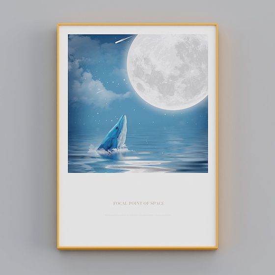 Moonlit Whale 3D Model