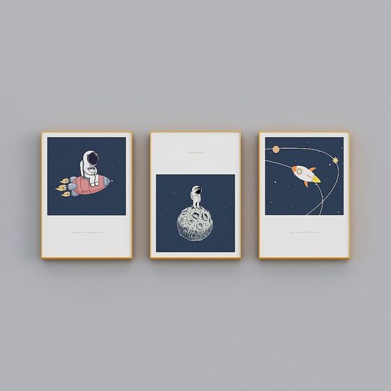 Space-Themed 3D Model Set for Creative Projects