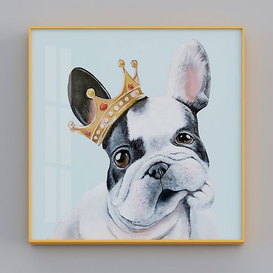 Royal Bulldog 3D model Art Piece
