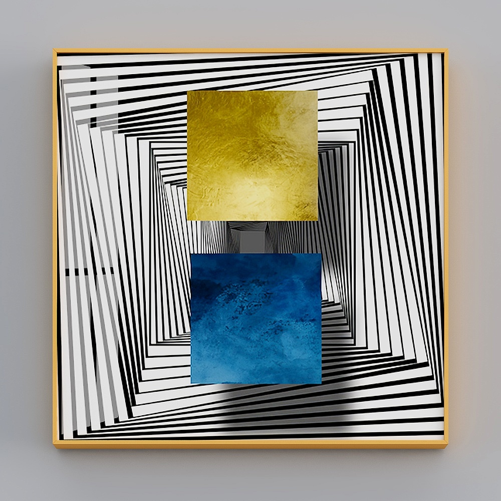 Zoyi - Nordic Wind - Living Room Decorative Painting - Geometric Vision F