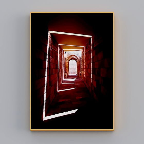 Dark Corridor 3D Model – Low-Poly Underground Maze