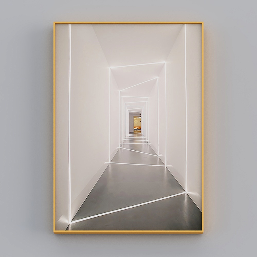 Illuminated Corridor 3D model for Creative Projects