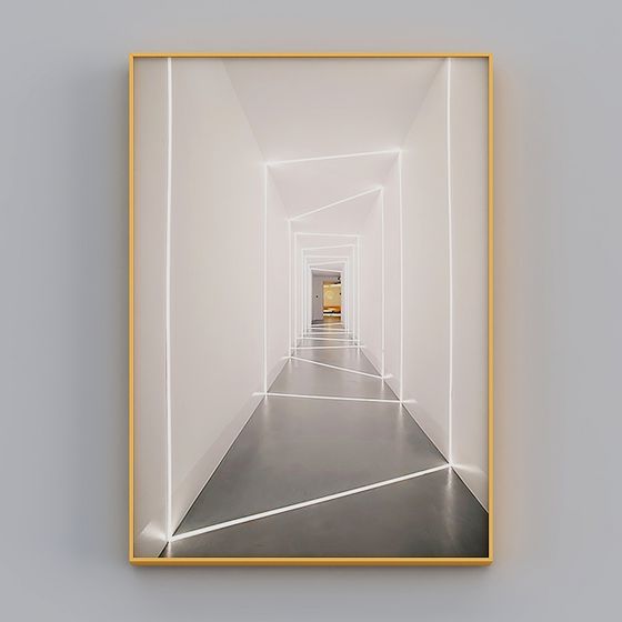 Illuminated Corridor 3D model for Modern Use