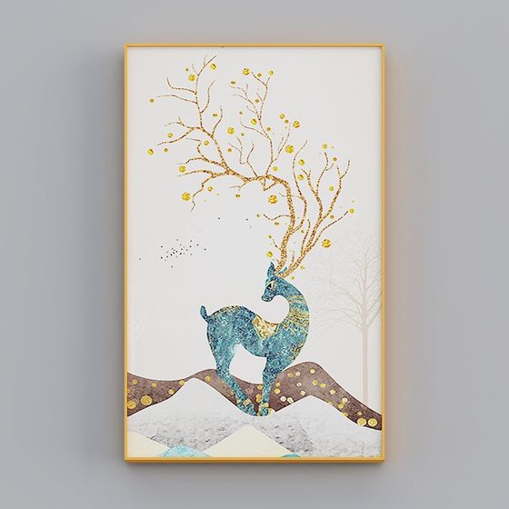 Dreamy Forest Deer 3D model