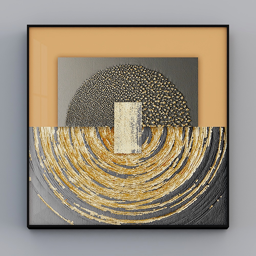 Zhuo Yi - modern light luxury wind - sofa background wall decoration painting - warm E