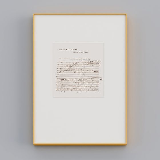 Classical Music Score Wall Art 3D model