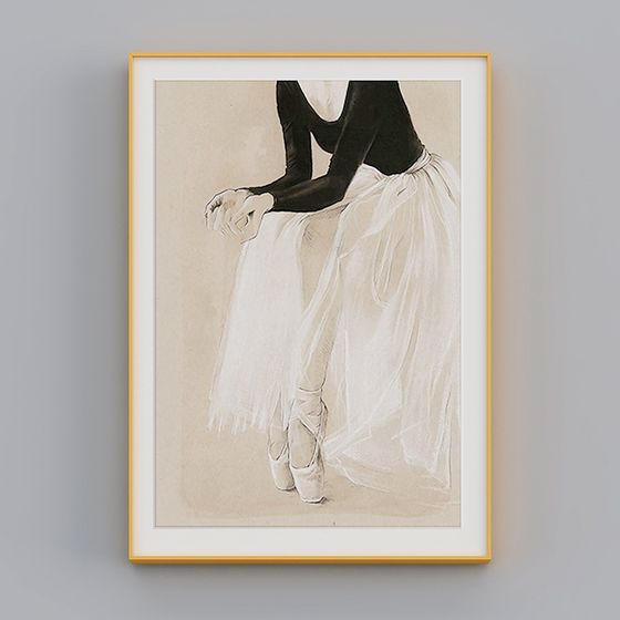 Elegant Ballet Dancer 3D model