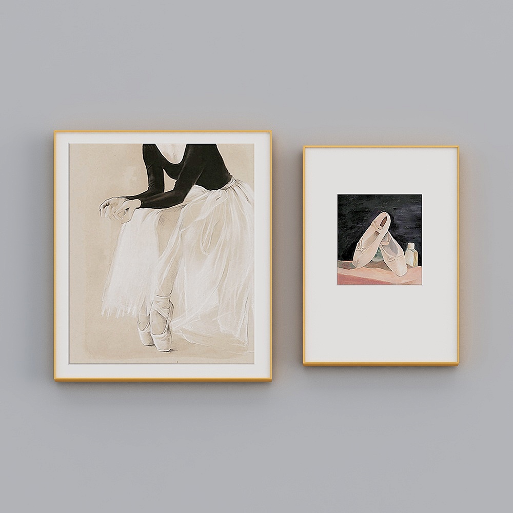 Ballet Dancer and Shoes 3D model