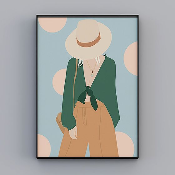 Abstract Fashion Girl 3D model