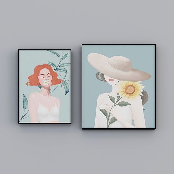 Floral Elegance Low-Poly 3D Wall Artwork