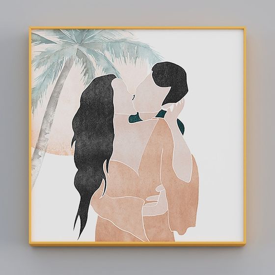 Summer Kiss Low-Poly 3D Model