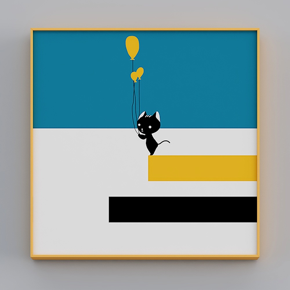 Zhuo Yi - Modern minimalist style - Children's room decorative painting - first dream child fun H