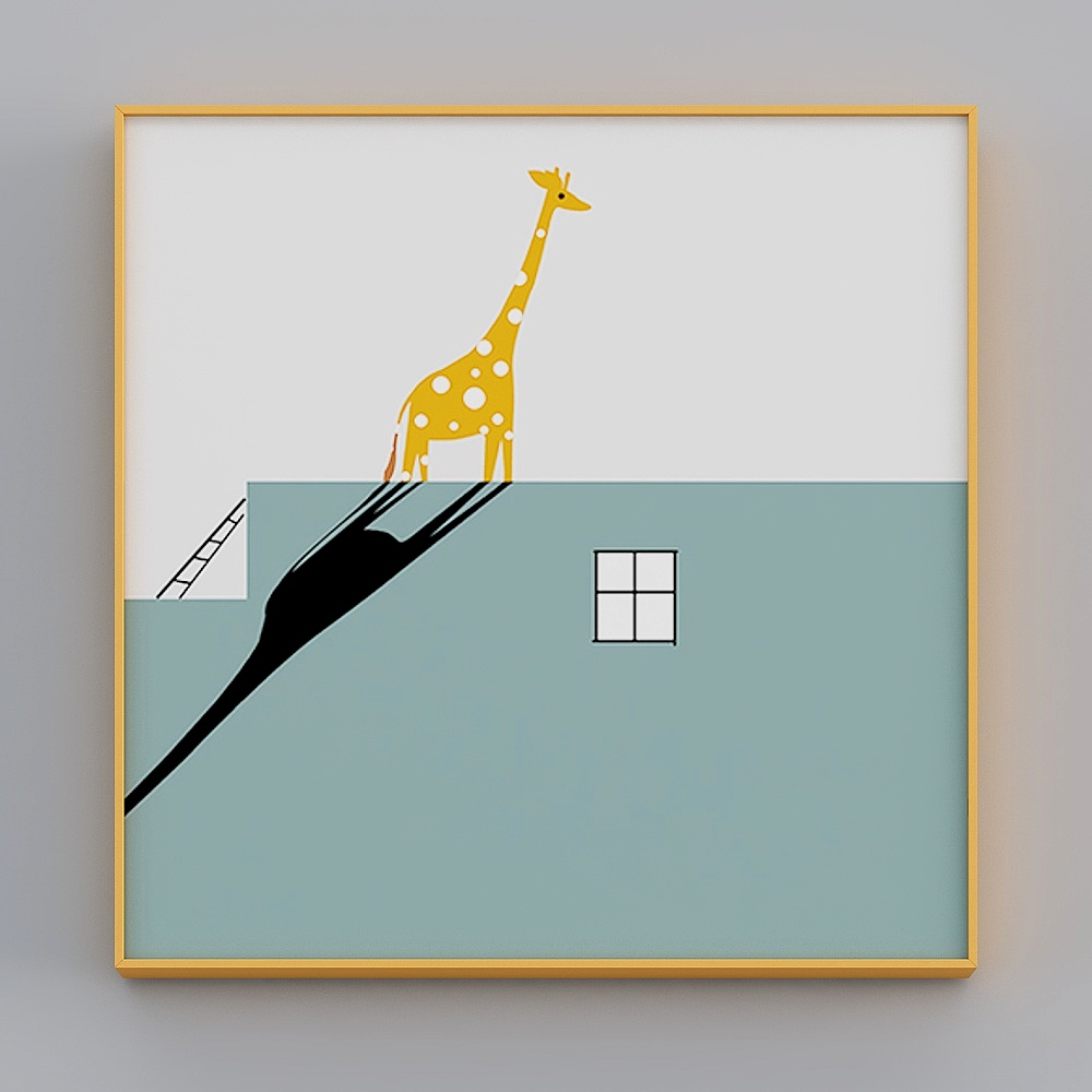 Zhuo Yi - Modern minimalist style - Children's room decoration painting - first dream child fun I