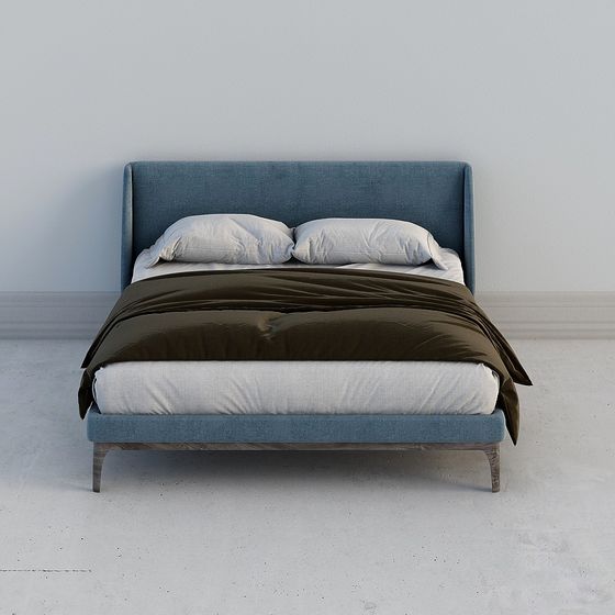 Modern Minimalist 3D Bed Frame Model