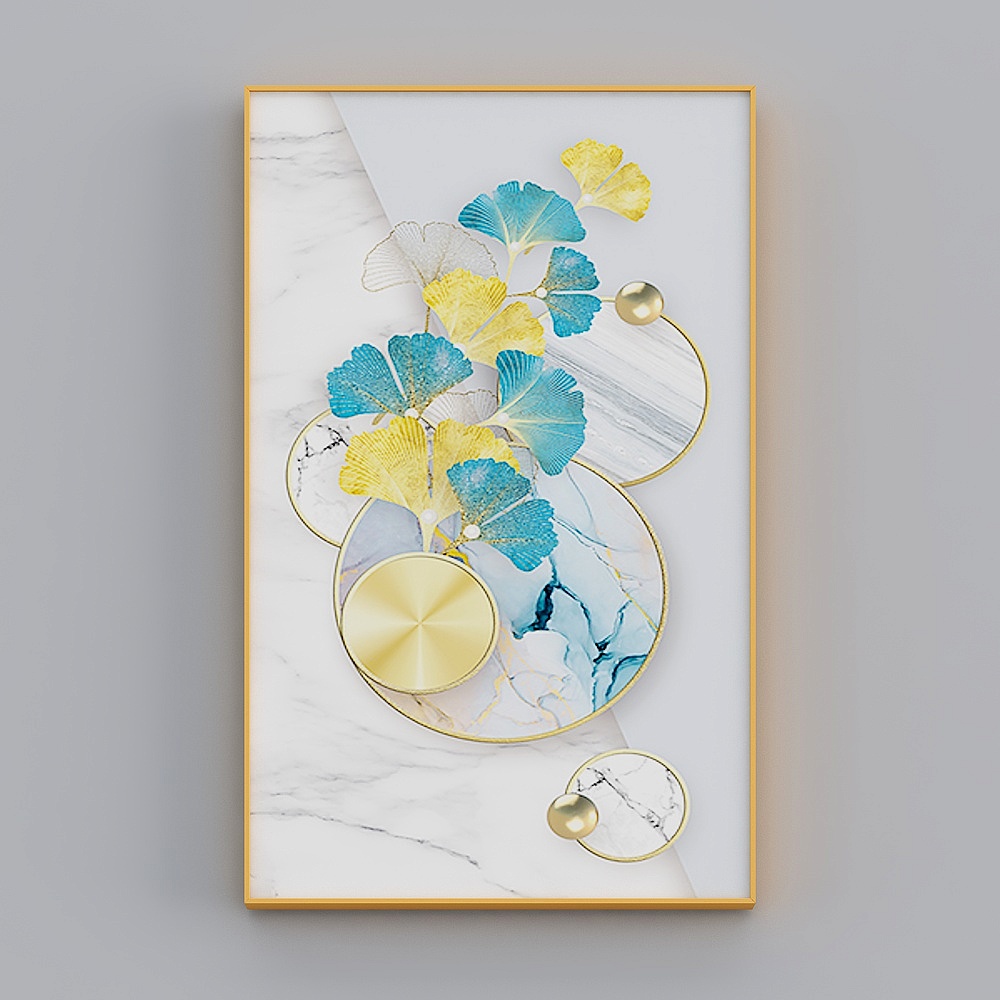 Zhuo Yi - modern light luxury wind - Xuanguan aisle decoration painting - Jin apricot song G