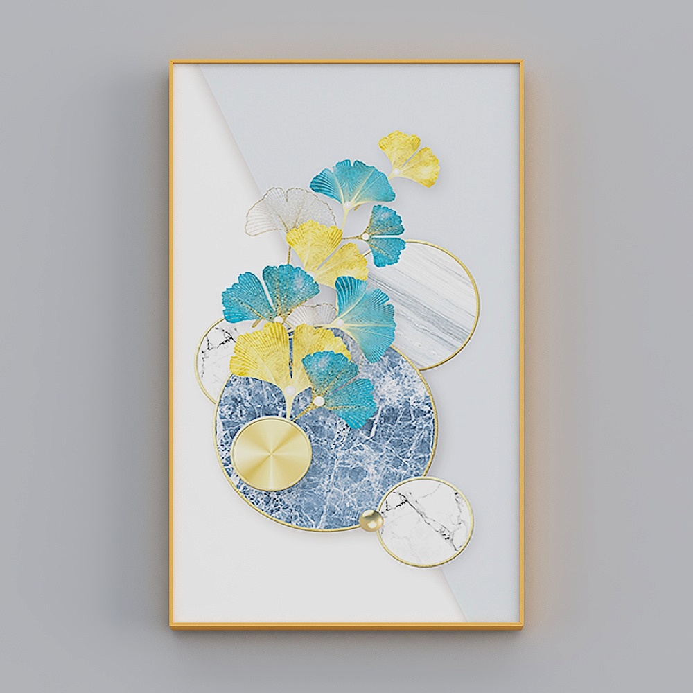 Zhuo Yi - modern light luxury wind - Xuanguan aisle decoration painting - Jin apricot song E