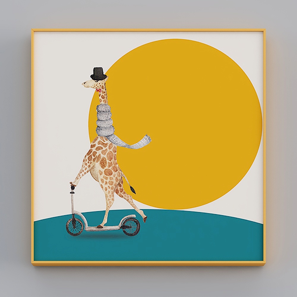 Zhuo Yi - modern minimalist wind - children's room decoration painting - childish full of A