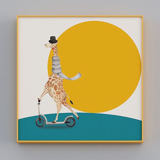 Elegant Giraffe 3D Model for Creative Projects