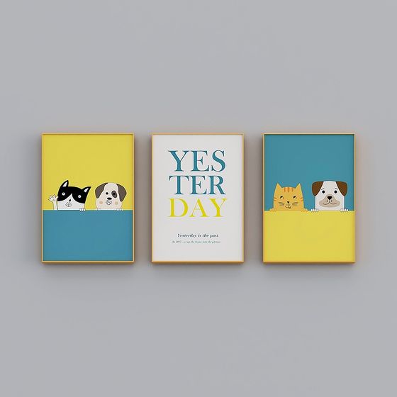 Yesterday Wall Art Low-Poly 3D Model for Creative Spaces