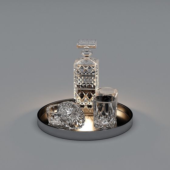 Exquisite Crystal Decanter 3D model