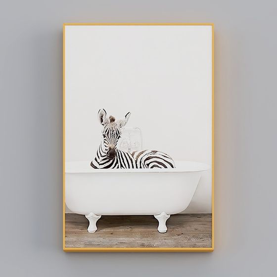 Zebra Bathtub 3D model for Creative Spaces
