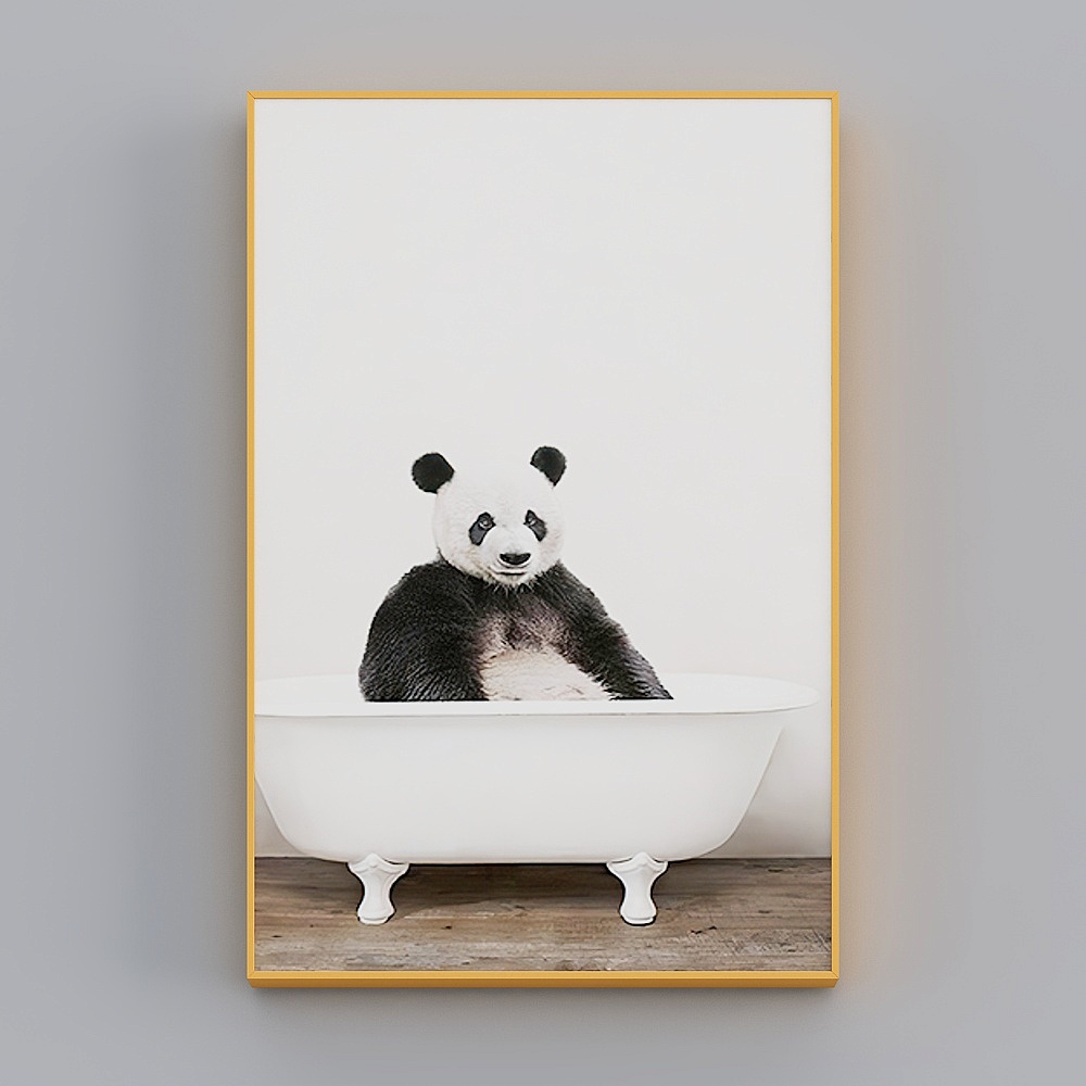Cute Panda Bubble Bath 3D model