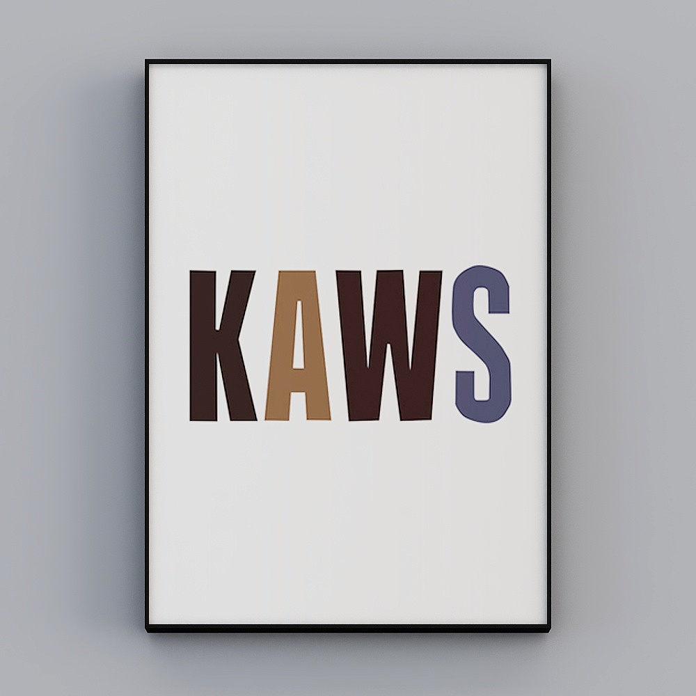 Zoyi - Modern Simplicity - Living Room Decoration Painting - KAWS Monster Stealing H