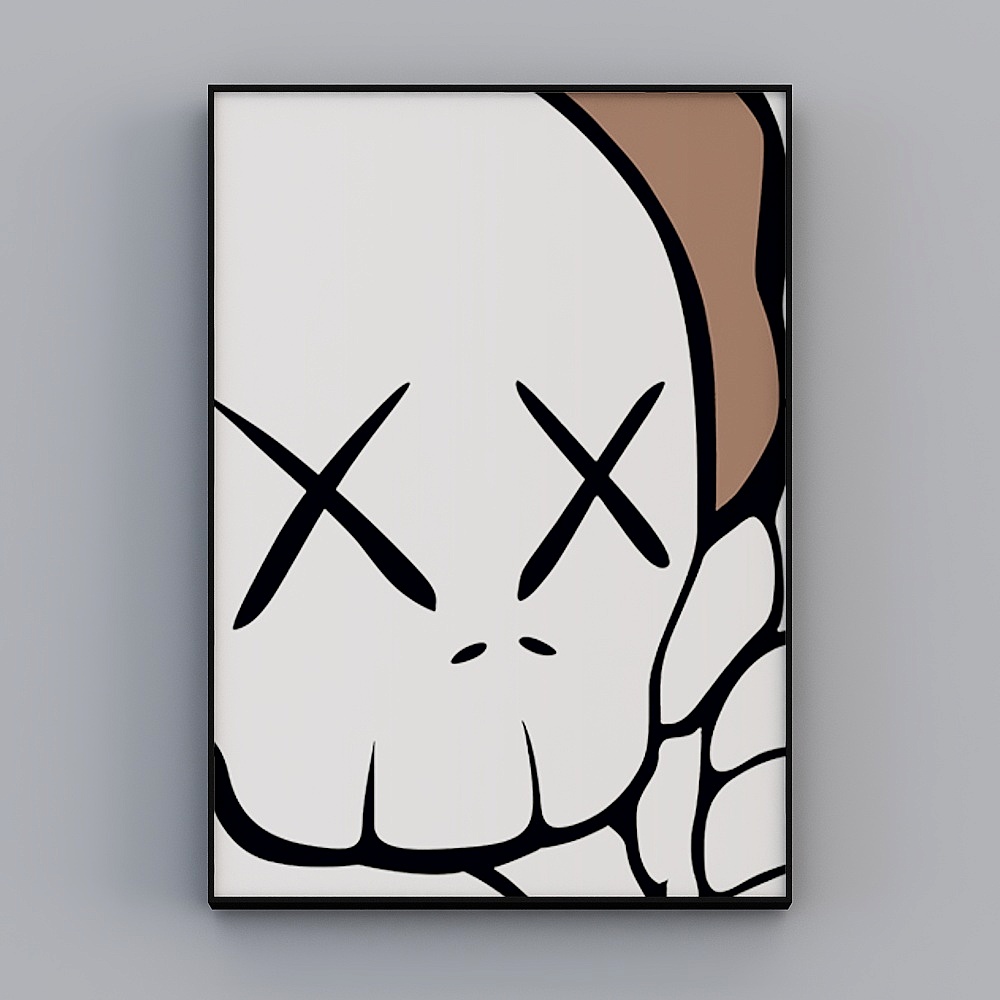 Zoe - Modern Simplicity - Living Room Decoration Painting - KAWS Monster