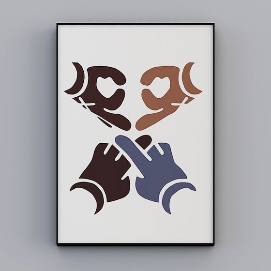 Sign Language Heart 3D model