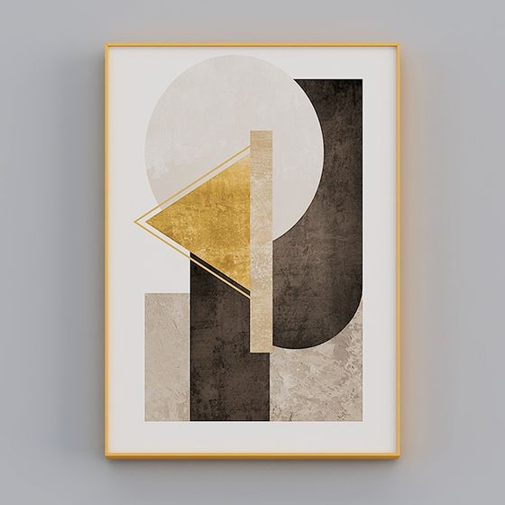 Elegant Abstract Geometric Art 3D model