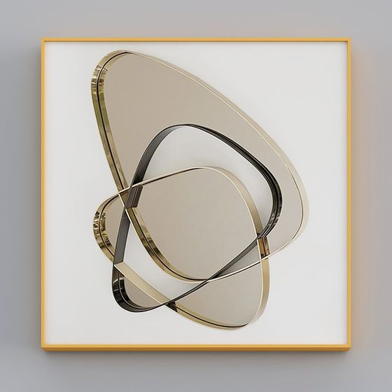 Luminous Mirror Abstract Sculpture 3D model