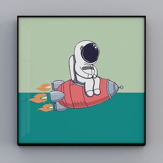 Astronaut Rocket 3D Model for Creative Adventures