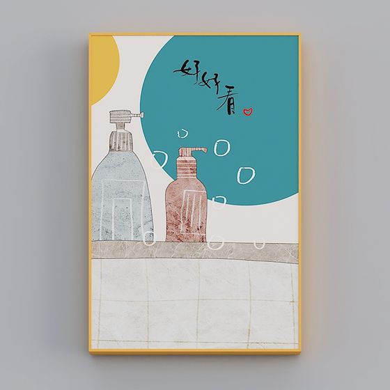 Liquid Soap Bottle Wall Art 3D model