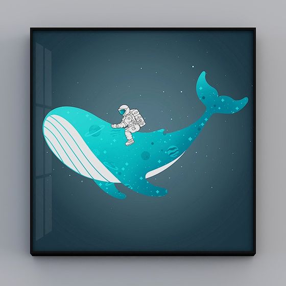 Interstellar Whale Journey 3D model