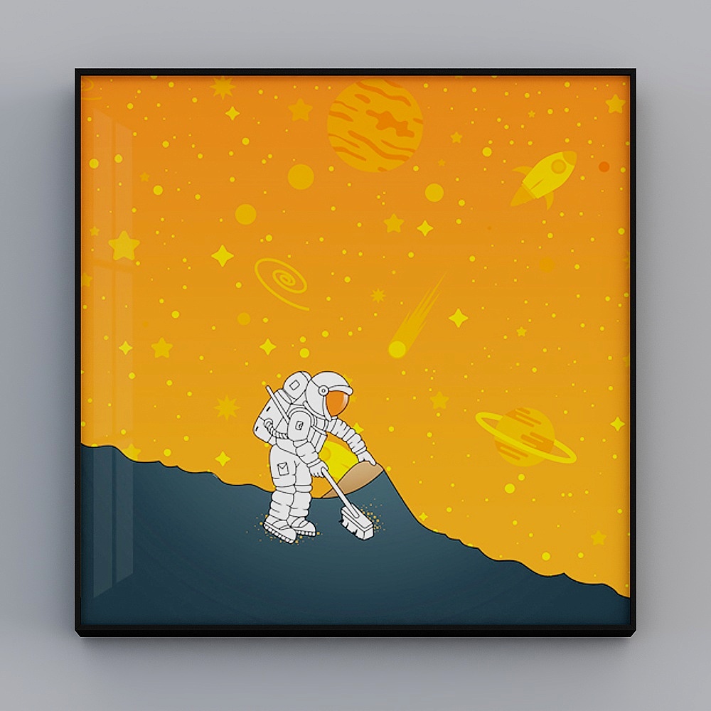 Zhuo Yi - Modern minimalist wind - Living room decoration painting - travel space D