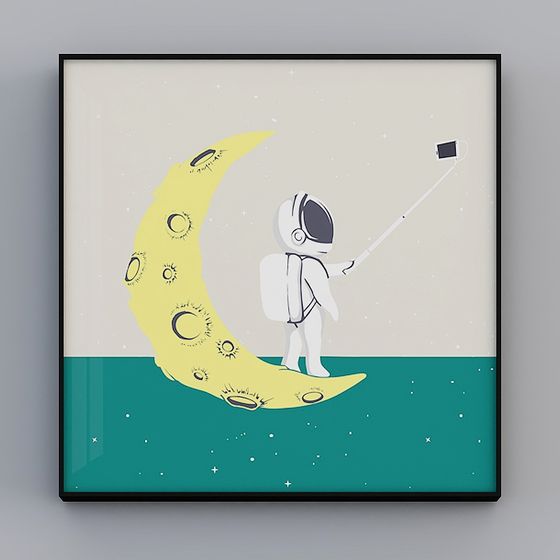 Creative Space Selfie 3D model for Design Projects