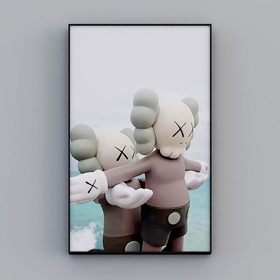 Kaws Hug 3D Model - Unique Artistic Design