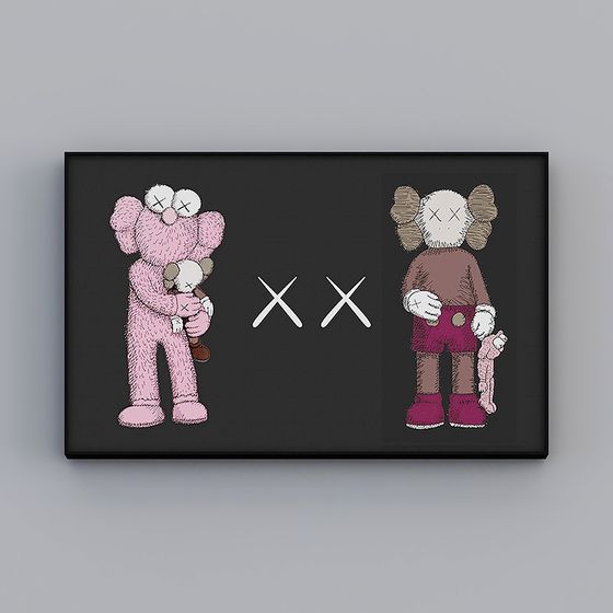 Kaws Bears Low-Poly 3D model