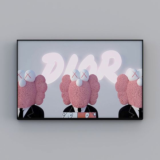 Kaws x Dior Artwork 3D Model