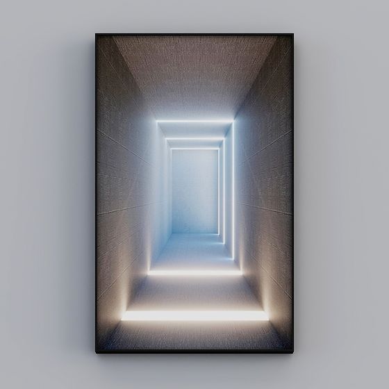 Light Tunnel 3D model for Creative Projects