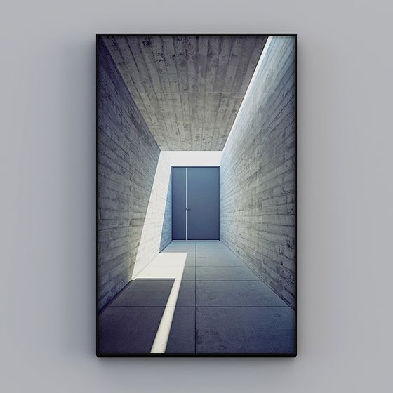 Low-Poly Minimalist Corridor 3D model