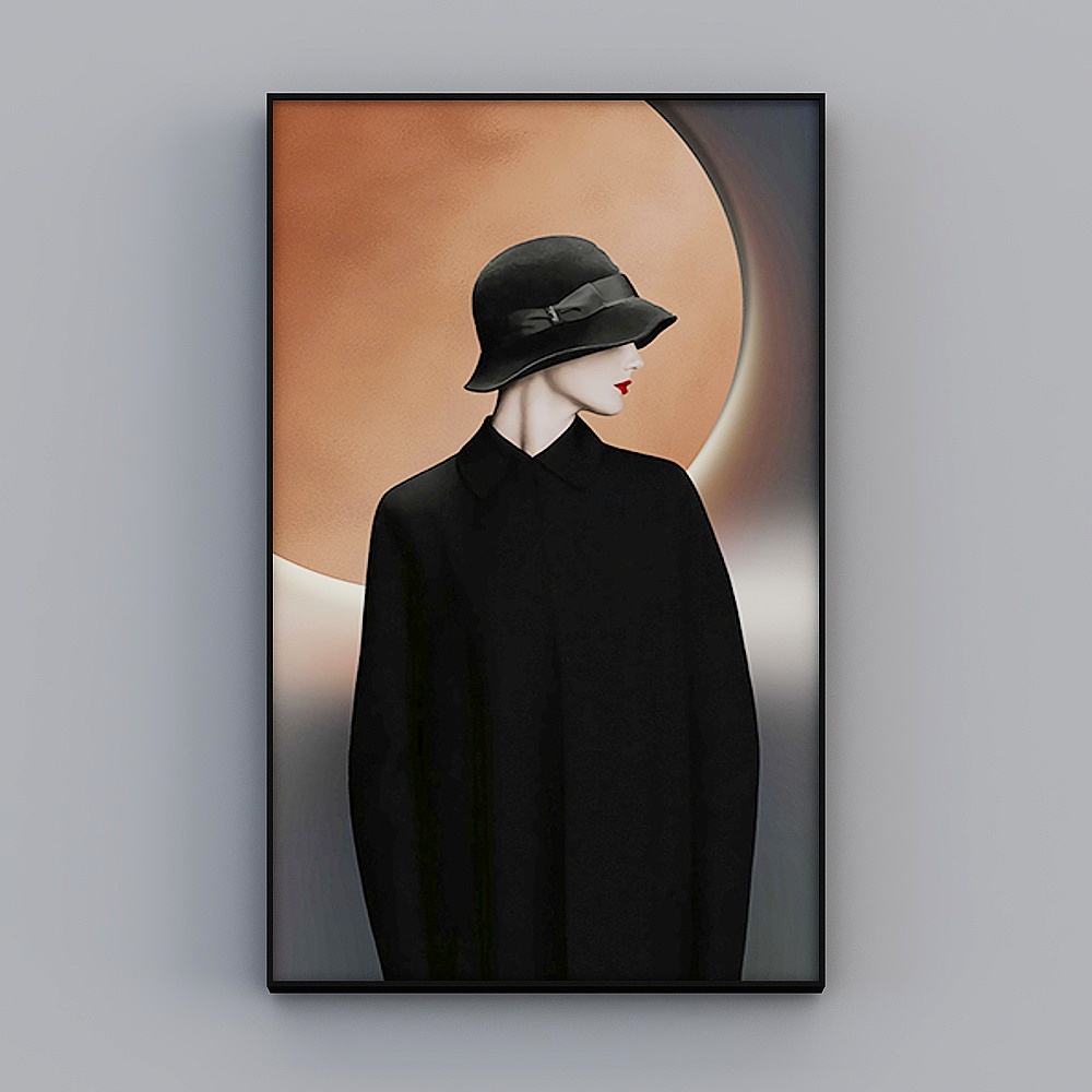 Zhuo Yi - modern light luxury wind - cloakroom decoration painting - Miss Dash A