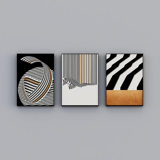 Abstract Line Art Series 3D model