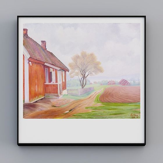 Charming Rural Cottage 3D model