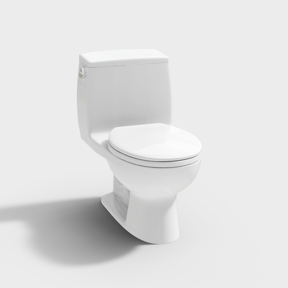 Urban Guardian Bathroom 3D Model – Low-Poly Modern Design