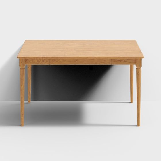 Stylish Wooden Dining Table 3D model