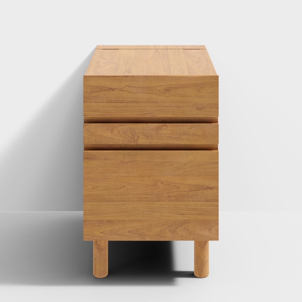 Van house furniture - live ji bedside table - cherry wood