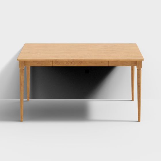 Stylish Wooden Dining Table 3D model